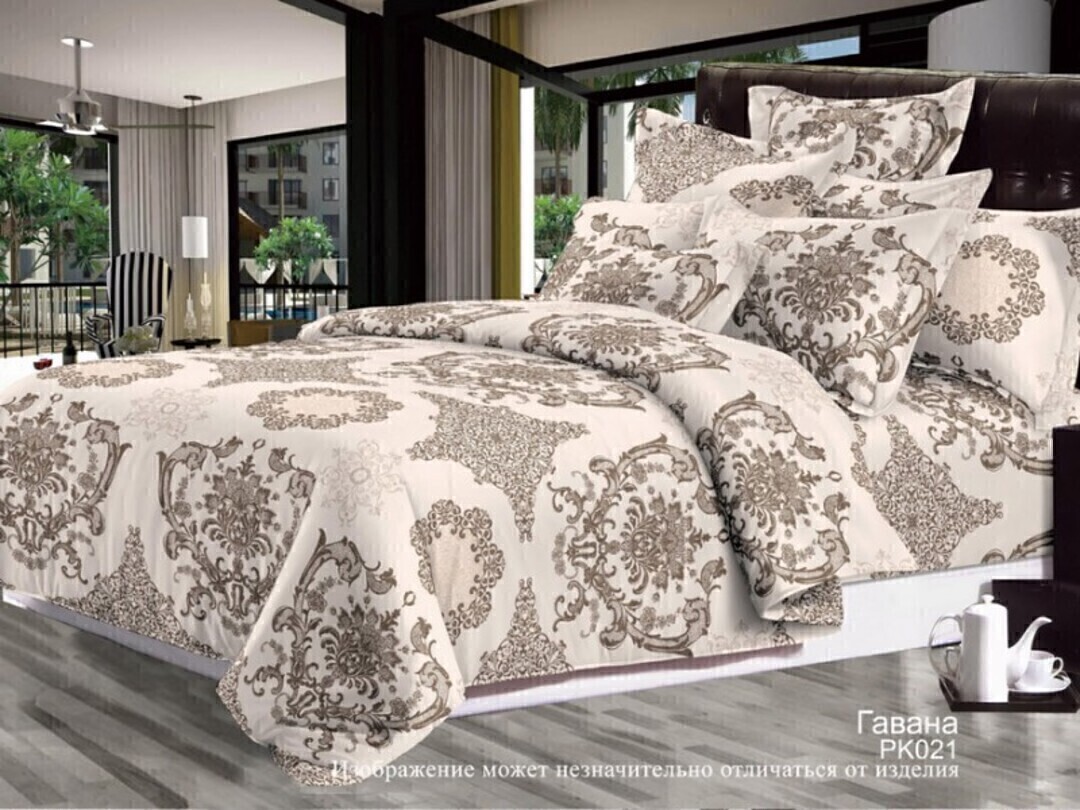 КПБ евро бязь Люкс Бояртекс (Акварель) <021 Гавана>