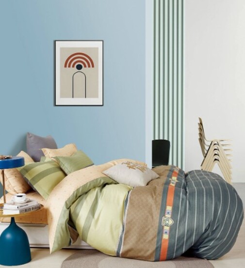 КПБ 2сп сатин с европростыней Люксор <MK 14 A/B (N) Скидка Акция16>