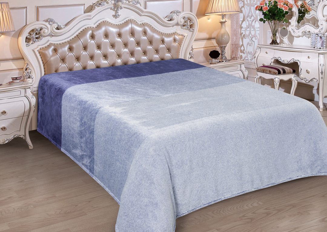 Плед велсофт Марта Марианна, синий, 21