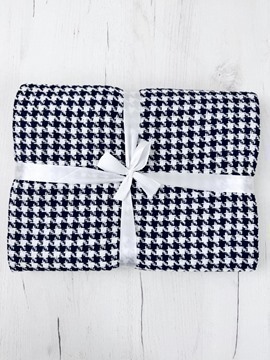 Плед Марокко с бахромой Влади, белый/ темно-синий, Chanel<9050226 Chanel, 140*200, белый/ темно-синий, 1.5 спальные>