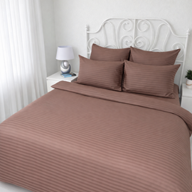 КПБ страйп-сатин однотонный Графитовая коллекция Реноме 