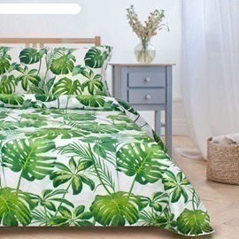 КПБ 2сп поплин Этель Скидка <Монстера, нав.70*70-2шт>