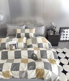 КПБ сатин Темно-синяя коллекция с увеличенной простыней Реноме 