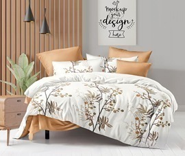 КПБ семейный поплин Оливковая коллекция Реноме 