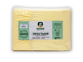 Простыня 160*200*30 поплин на резинке Реноме<шампань.> (арт.02/125)