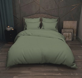Пододеяльник 2сп поплин однотонный (175*210) Реноме<175*210, лавровый лист> (арт.02/109)